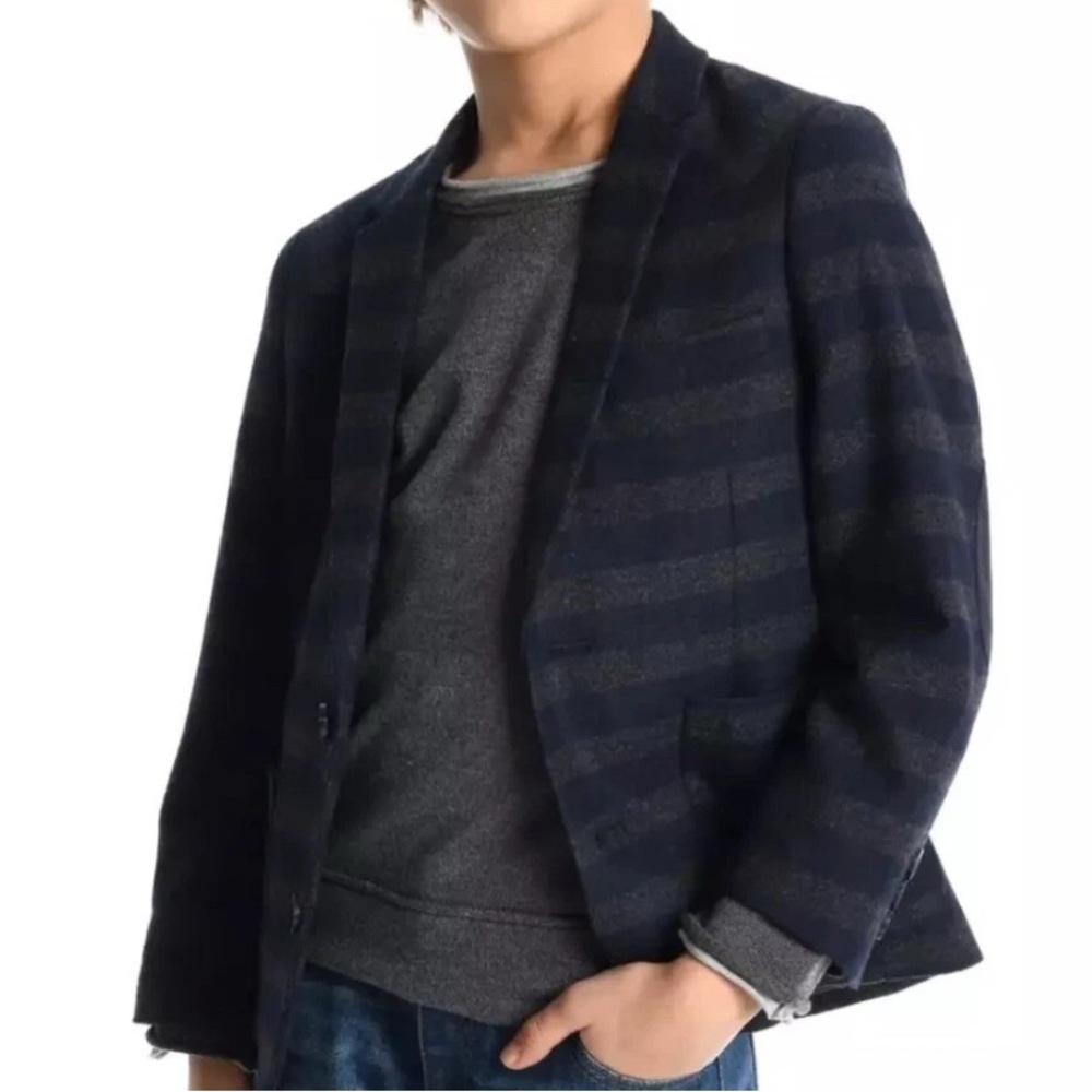 Appaman navy grey wool blend sport coat size 2T